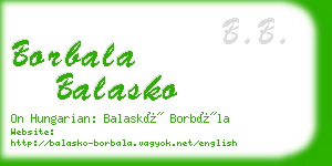 borbala balasko business card